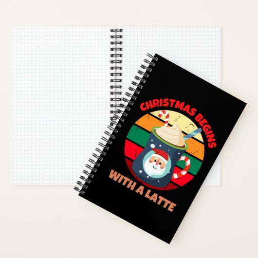 CARNET NOËL COMMENCE AVEC UNE LATTE (À l'intérieur)