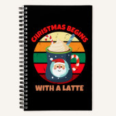 CARNET NOËL COMMENCE AVEC UNE LATTE (Recto)