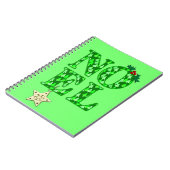 Carnet NOEL dans un arbre de Noël vert Motif (Côté gauche)