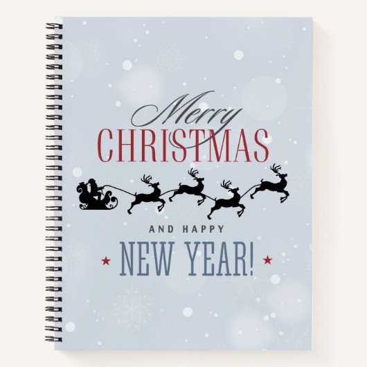 Carnet Noël de Santa and his Flying (Devant)