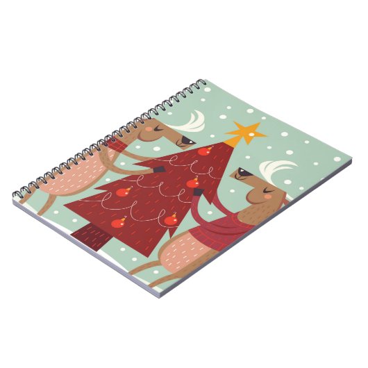 Carnet Noël des rennes vintages (Côté gauche)