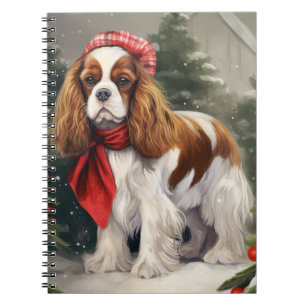 Carnet Noël du chien espagnol Cavalier King Charles