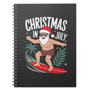Carnet Noël en juillet Funny xmas Noël Santa Plage