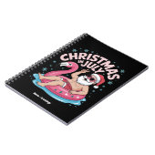 Carnet Noël en juillet Santa Flamingo Funny Summer Xmas (Côté gauche)