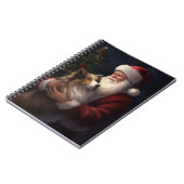 Carnet Noël festif de Shetland Sheepdog Père Noël (Côté gauche)