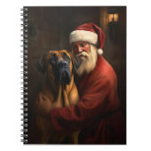 Carnet Noël festif Rhodesian Ridgeback Santa Claus (Devant)