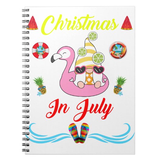 Carnet Noël Gnomes En Juillet (Devant)
