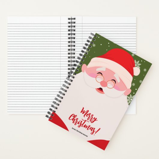 Carnet Noël Graphique de Cute Père Noël (À l'intérieur)