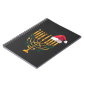 Carnet Noël Hanoukka Juif Père Noël Menorah (Côté gauche)
