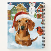 Carnet Noël Joie d'Hiver du Teckel (Dos)