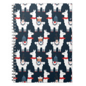 Carnet Noël lamas sans couture motif (Devant)