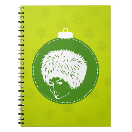 Carnet Noël Modish Lime (Devant)