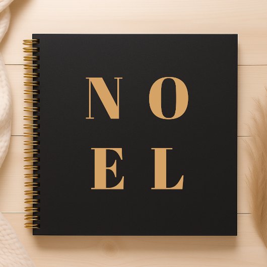 Carnet Noel Noir et Or | Noël Tendance et Élégant