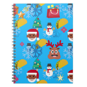 Carnet Noël noir père Noël