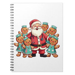 Carnet Noël Père Noël Pain d'épices Infirmières