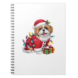 Carnet Noël Père Noël Shih Tzu Chien Chien Chien Shih