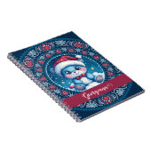 Carnet Noël personnalisé Kawaii Ours Dot Mandala (Côté Droit)