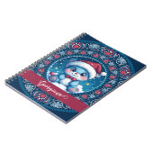 Carnet Noël personnalisé Kawaii Ours Dot Mandala (Côté gauche)