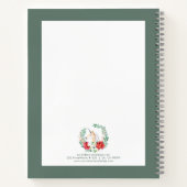 Carnet Noel poinsettia et couronne de licorne (Dos)