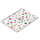 Carnet Noël Points Rouges Blancs Verts (Côté gauche)