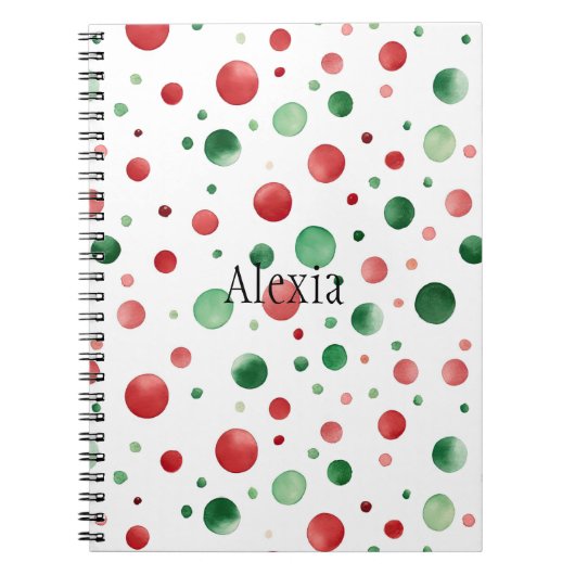 Carnet Noël Points Rouges Blancs Verts (Devant)