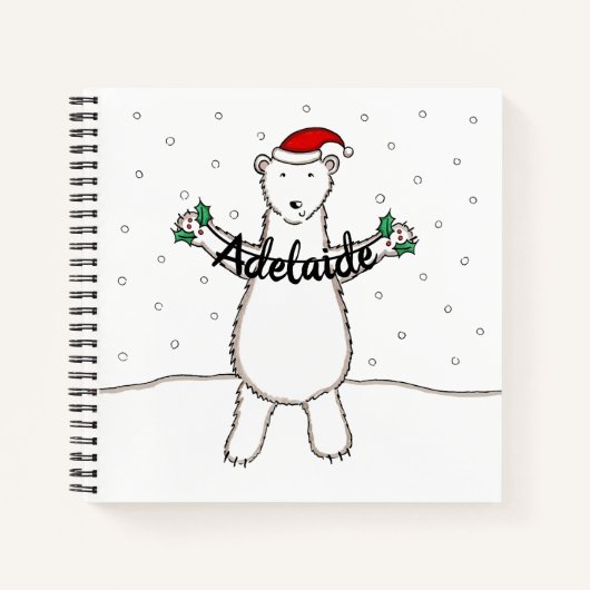 Carnet Noël Polaire de Noël personnalisé (Devant)