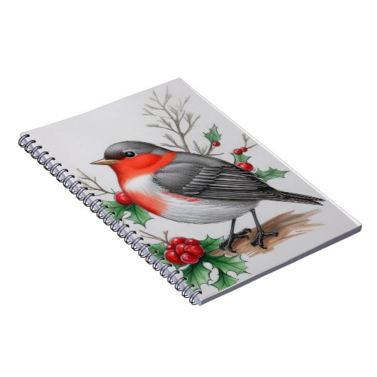 Carnet Noël Red Robin Bird (Côté Droit)