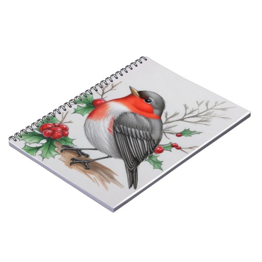 Carnet Noël Red Robin Bird (Côté gauche)