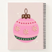 Carnet Noël Rétro Vacances rose Bauble (Dos)
