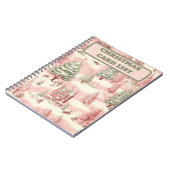 Carnet Noël rose vintage (Côté gauche)