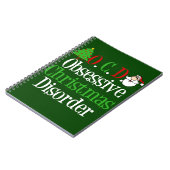 Carnet Noël rouge vert drôle hanté (Côté gauche)