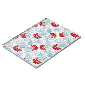 Carnet Noël, Rowan, rouge, blanc, flocons de neige (Côté gauche)