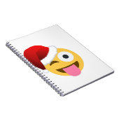 Carnet noël santa claus winking emoji (Côté Droit)