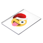 Carnet noël santa claus winking emoji (Côté gauche)