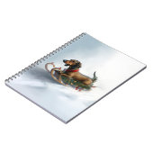 Carnet Noël teckel neige hiver (Côté gauche)