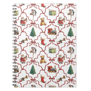 Carnet Noël vintage jouets rétro Père Noël Noël