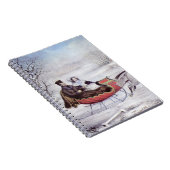 Carnet Noël Vintage, La Route Hiver, Cheval Sleigh (Côté Droit)