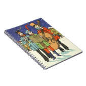 Carnet Noël Vintage, Musiciens en train de chanter (Côté Droit)