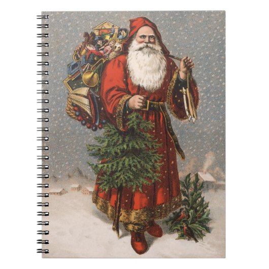 Carnet Noël vintage Père Noël (Devant)