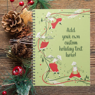 Carnet Noël vintage, Père Noël Chef avec dîner