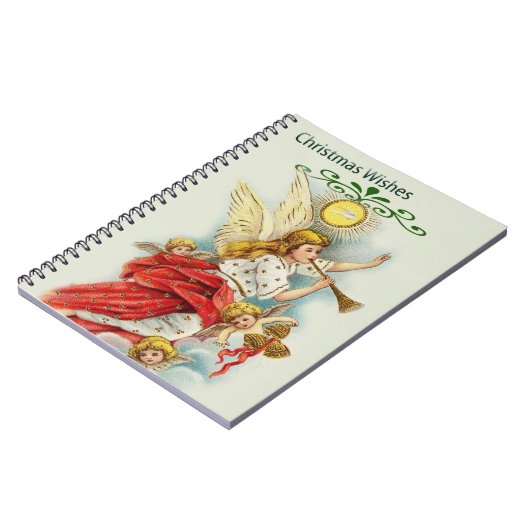 Carnet Noël voeux anges (Côté gauche)