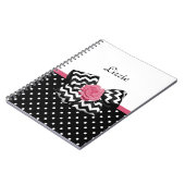 Carnet Nœud à Chevron Rose Points de Nom (Côté gauche)