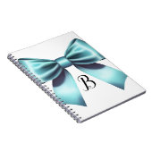Carnet Nœud bleu turquoise Élégant Mariage Baby Shower (Côté Droit)