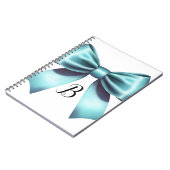 Carnet Nœud bleu turquoise Élégant Mariage Baby Shower (Côté gauche)