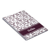 Carnet Nœud bordeaux coquette (Côté Droit)