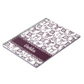 Carnet Nœud bordeaux coquette (Côté gauche)
