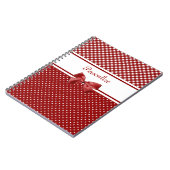 Carnet Nœud en Gingham Rouge Nom (Côté gauche)