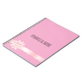 Carnet Nœud en ruban rose tendre (Côté gauche)