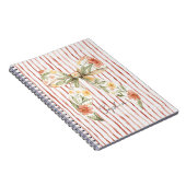 Carnet Nœud floral à rayures rouges (Côté Droit)