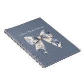Carnet Nœud floral crème bleu (Côté Droit)